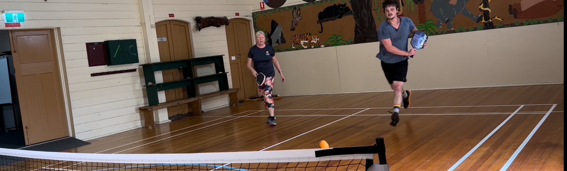 JJ and Jenny playing Pickleball